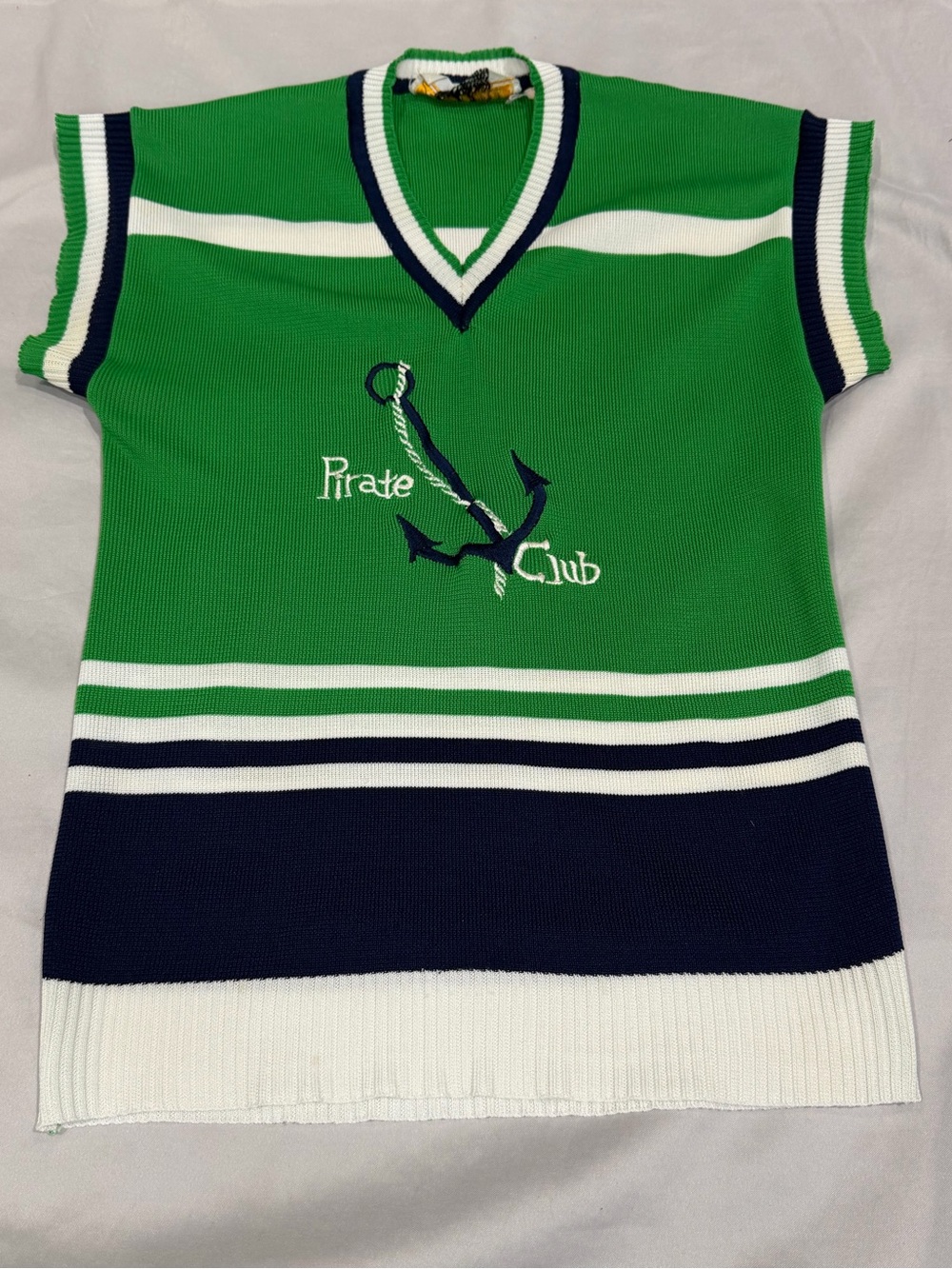 Vintage 1970’s knit Pirate Club Nautical vest